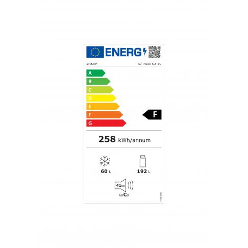 Frigider cu doua usi SHARP SJ-TA03ITXLF-EU, AdvancedNoFrost, 252 l, H 166.5 cm, Clasa F, Gri