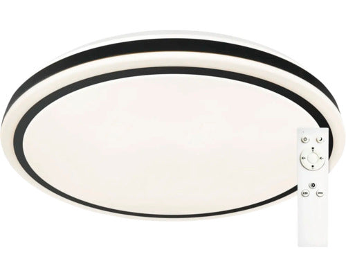 Plafoniera Cu Led Integrat Onyx Ks Rs 36w 3600 Lumeni, Lumina Alba 3000-6500k, Incl. Telecomanda, Alb/negru