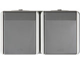 Priza Dubla Cu Impamantare Tem Fontana Ip44 Gri, Montaj Aplicat Orizontal