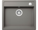 Chiuveta Bucatarie Cu O Cuva Schock Mono N-100 57x51 Cm, Fara Picurator, Cristadur Silverstone