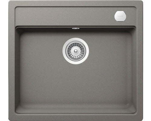 Chiuveta Bucatarie Cu O Cuva Schock Mono N-100 57x51 Cm, Fara Picurator, Cristadur Silverstone
