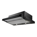 Hota incorporabila telescopica Franke FSM 601 BK/GL, Putere de absorbtie 380 mc/h, 1 motor, Comanda Slider, 60 cm, Filtre Aluminiu, Sticla Neagra