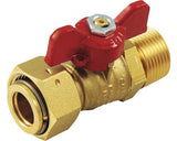 Robinet De Trecere Pentru Apa, Cu Piulita Si Fluture, Filet Interior-exterior 1/2”x1/2”