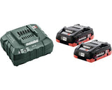 Set 2 Acumulatori si Statie De Incarcare Metabo Asc 55 Basic 18v, Capacitate 2x 4,0ah Li-ion