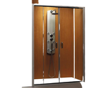 Usa dus glisanta pentru nisa Radaway Premium Plus DWD, 150x190 cm, sticla securizata transparenta, profil crom
