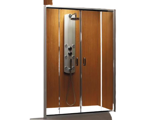 Usa dus glisanta pentru nisa Radaway Premium Plus DWD, 150x190 cm, sticla securizata transparenta, profil crom