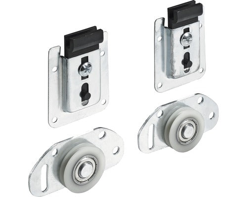 Set Roti & Accesorii Pentru 1 Usa Glisanta Hettich Slideline 12, Sarcina Max. 25kg, 4 Piese