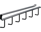 Cuier Pentru Polita Cu 6 Carlige Hettich Modern 265x72x15 Mm, Otel Vopsit Negru