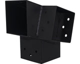 Conector Grinzi Lemn Suki 90x90 Mm, Unghi 105° Stanga, Otel Zincat Negru