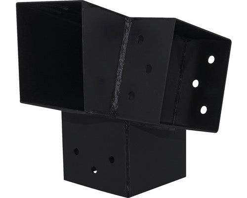 Conector Grinzi Lemn Suki 90x90 Mm, Unghi 105° Stanga, Otel Zincat Negru