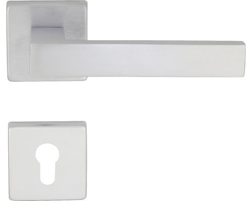 Manere Cu Rozeta Usa Interior Verofer Clio, Pentru Cilindru, Crom Satinat
