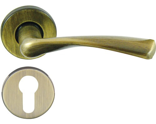 Manere Cu Rozeta Usa Interior Verofer Carina, Pentru Cilindru, Bronz Grafiat
