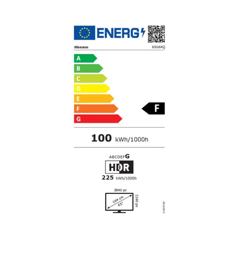 Televizor, Hisense, 65U6KQ, Mini-LED ULED, 164 cm, 4K Ultra HD, Gri