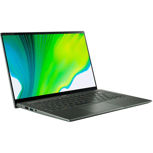 Laptop ACER Swift 5 SF514-55GT-79GL, Intel Core i7-1165G7 pana la 4.3GHz, 14" Full HD, 16GB, SSD 1TB, NVIDIA GeForce MX350 2GB, Windows 10 Pro, Verde Inchis