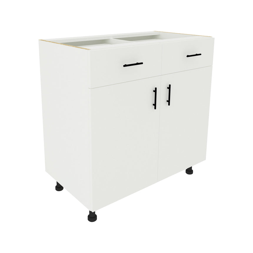 Corp Baza haaus Karo, 2 Sertare, 2 Usi, Alb, 80 x 50 x 80 cm