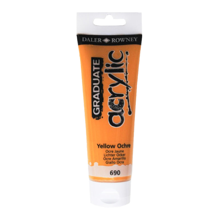 Culoare acrilica Graduate Daler Rowney - Yellow Ochre - 120 ml