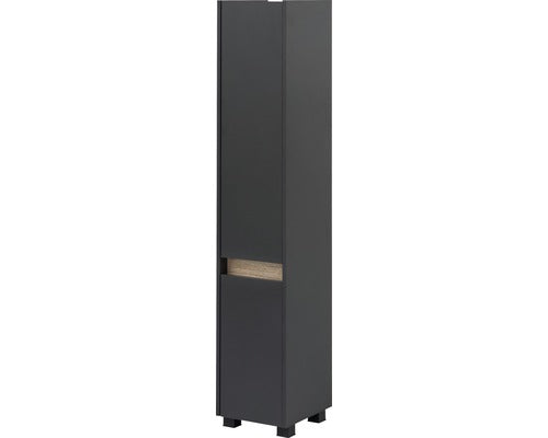 Dulap Baie Inalt Cosmo H300. 2 Usi, PAL, 164,5x30,2 cm, Antracit Perlat