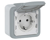 Priza Simpla Cu Impamantare Legrand Plexo Ip44 Gri, Montaj Aplicat