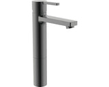 Baterie lavoar monocomanda inalta Roca Naia tehnologie Cold Start brushed titanium black