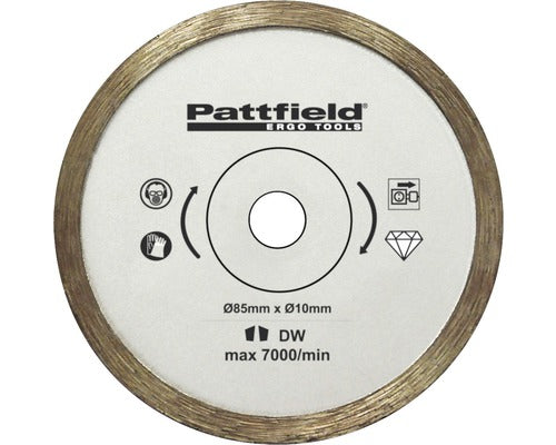 Disc Debitare Pattfield Ø85x10 Mm Diamantat, Pentru Fierastraie Circulare Mini
