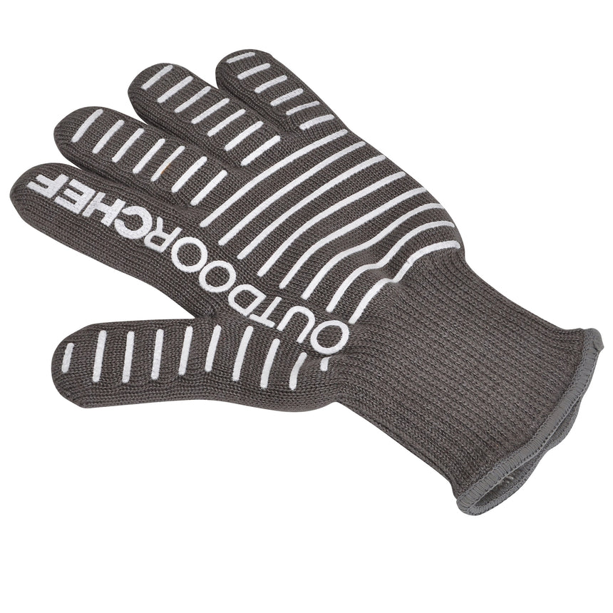 Manusa textila cu acoperire siliconica, Outdoorchef, 29 x 18 cm, marime universala, gri/alb