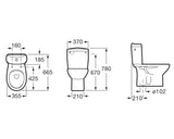 Set Vas WC ROCA Victoria, cu Rezervor si Capac WC, Evacuare Verticala, Alb