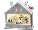 Decoratiune Din Lemn Cu Led Konstsmide Casa 17, 7x8x18 Cm Alb Cald