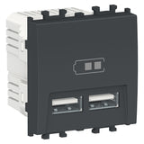 Priza dubla incarcare USB, negru