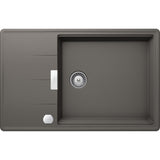 Chiuveta granit Schock Tia D-100LS Silverstone Cristadur 780 x 500 mm cu Sifon Automat, adancime cuva 198 mm, reversibila, montare pe blat