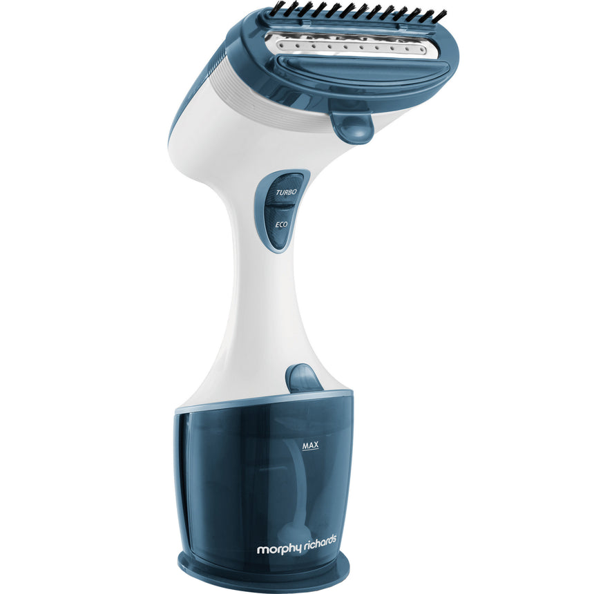 Aparat de calcat vertical Morphy Richards Express Steam garment steamer 361000, 1750W, 260ml, Alb/Albastru