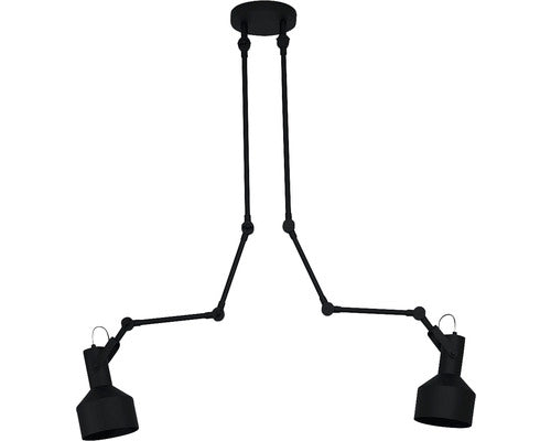 Plafoniera Takeley E27 Max. 2x28w, Brate Articulate, Negru