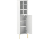 Dulap Baie Asezat Sarah 300, 1 Usa, PAL, 30,4x130,6 cm, Alb