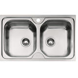 Chiuveta bucatarie Franke OLL 620, 2 cuve, 790x500mm, inox dekor