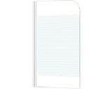 Paravan cada 75x140 cm, 1 element, sticla decor dungi, profil alb mat