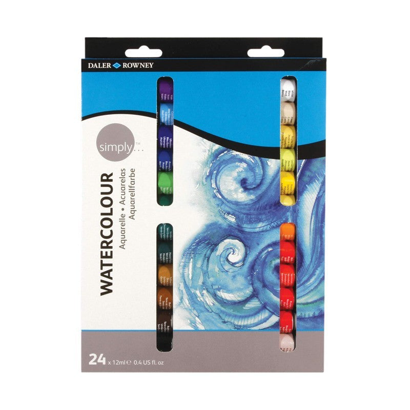 Set 24x12ml culori acuarela Simply Daler Rowney