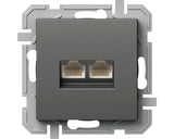 Priza Date Rj45 Dubla Tem Logiq Cat6, Antracit