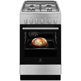Aragaz Electrolux LKG504000X, Gaz, 4 arzatoare, Autocuratare catalitica, Aprindere integrata plita, Grill gaz, 50 cm, Inox