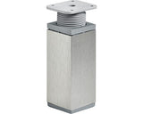 Picior Mobila Patrat Hettich 40x40x(100-115) Mm, Inaltime Reglabila, Otel Inoxidabil