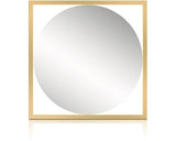 Oglinda Baie Rotunda Cordia Quadro Line 63, 5x63, 5 Cm Rama Aurie