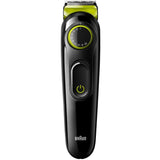 Aparat de tuns barba si parul Braun BT3221, Acumulator, 0.5-10 mm, Negru/Verde