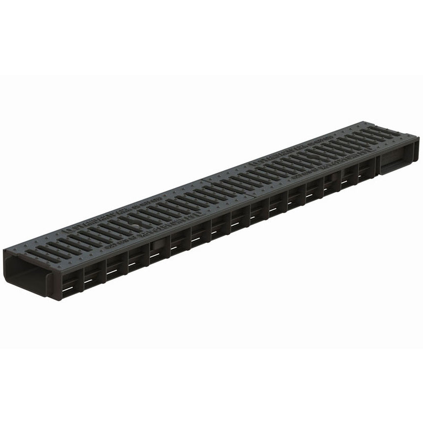 Kit rigola Plastic BASE, VODALAND, LN100 Hext.60, gratar Fonta, C250, 1000x156x60 mm