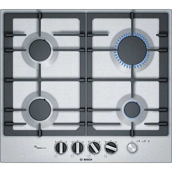Plita incorporabila BOSCH PCP6A5M90, Gaz, 4 arzatoare, Inox