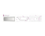 Cada de Baie Rectangulara Belform Nordica, 70x170x39 cm, Acril, 27CB0010, Alb