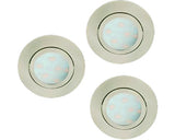 Spot Incastrat Zujar, Ø90 Mm, Nichel Mat, Pachet 3 Bucati
