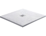 Cadita de Dus Patrata Sanotechnik Kreta, 90x90x2,5 cm, Marmura Artificiala, 51010P, Alb