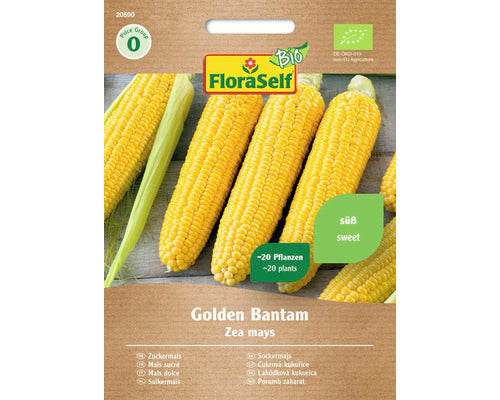 Seminte Legume Floraself Bio Porumb Dulce Golden Bantam, 150 gr