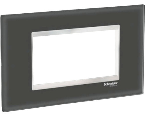 Rama Aparataje Schneider Easy Styl 4 Module, Sticla Negru