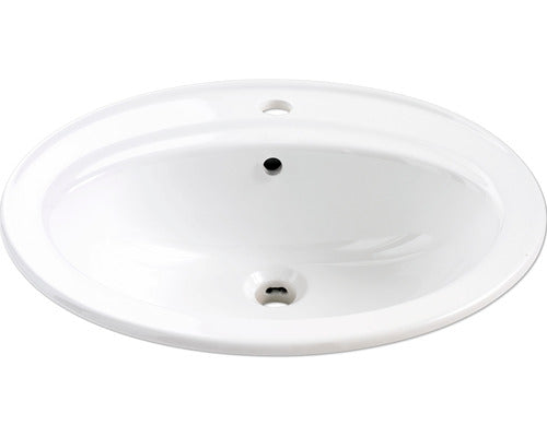 Lavoar Oval, Form & Style, Incastrabil Medita Ø, 56 cm, Alb