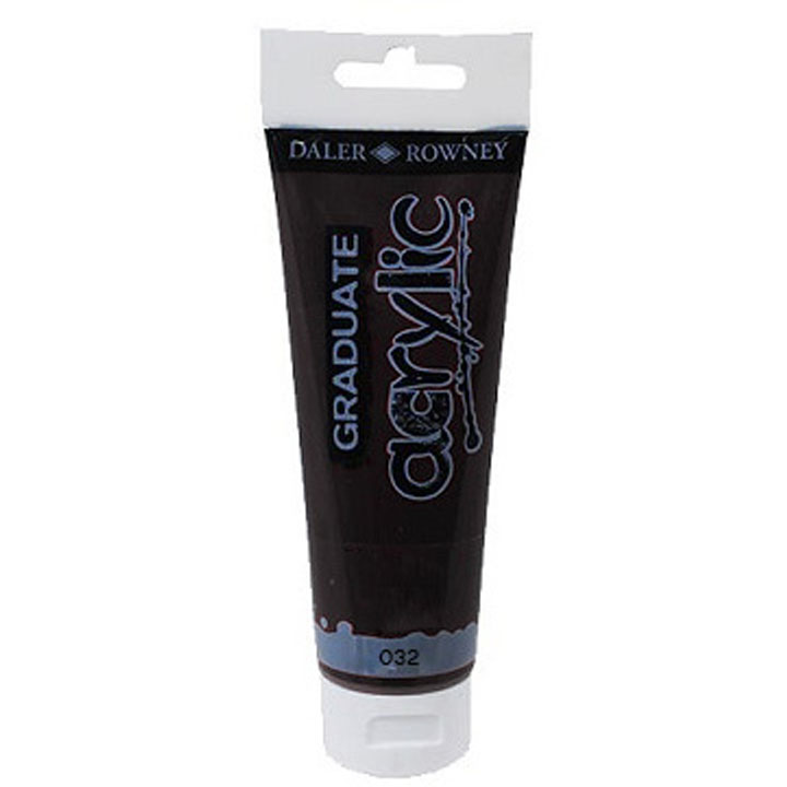 Vopsea acrilica, Daler-Rowney, 120 ml, Negru perlat 032