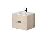 Set Cubo Baza Lavoar si Lavoar, 2 Sertare, PAL, 85 cm, Stejar Natur